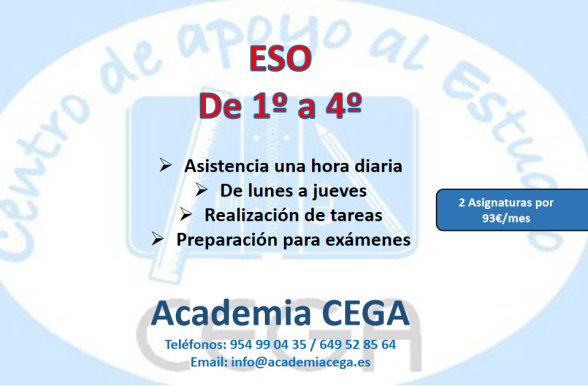 Curso ESO en Academia CEGA Triana Sevilla